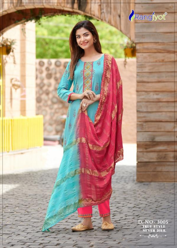 Rangjyot Rangmaya 3 Fancy Designer Top & Bottom And Dupatta 